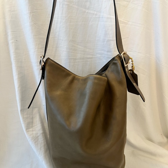 Coach Bleecker Leather Bag 32282 – Large Slouchy Bucket / Duffle – Olive Green - Picture 13 of 13